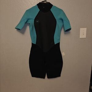 O'Neill Women's Reactor-2 2mm Back Zip Short Sleeve Spring Wetsuit Size 14